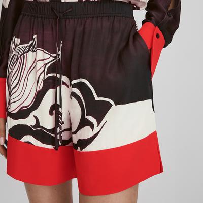 Lacoste Navy/Orange Branded Shorts - BrandAlley